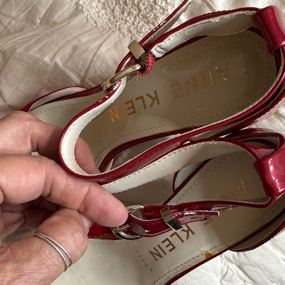 Anne Klein Red kitten Heeled Sandals - Picture 7 of 7